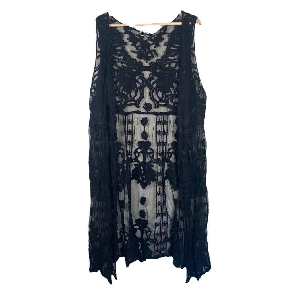 Womens Kimono One Size Whimsygoth Sheer Fairy‎ Grunge Goth Floral Duster Boho